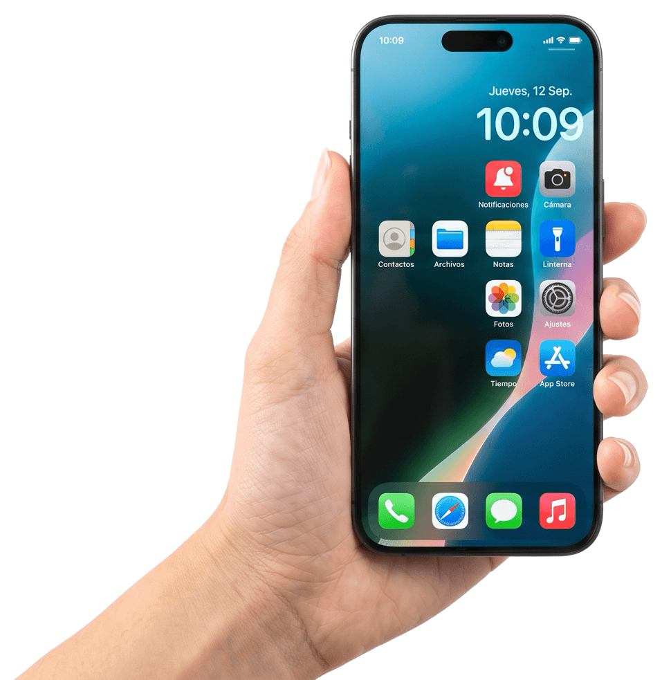 A hand holding a phone running Sculpi