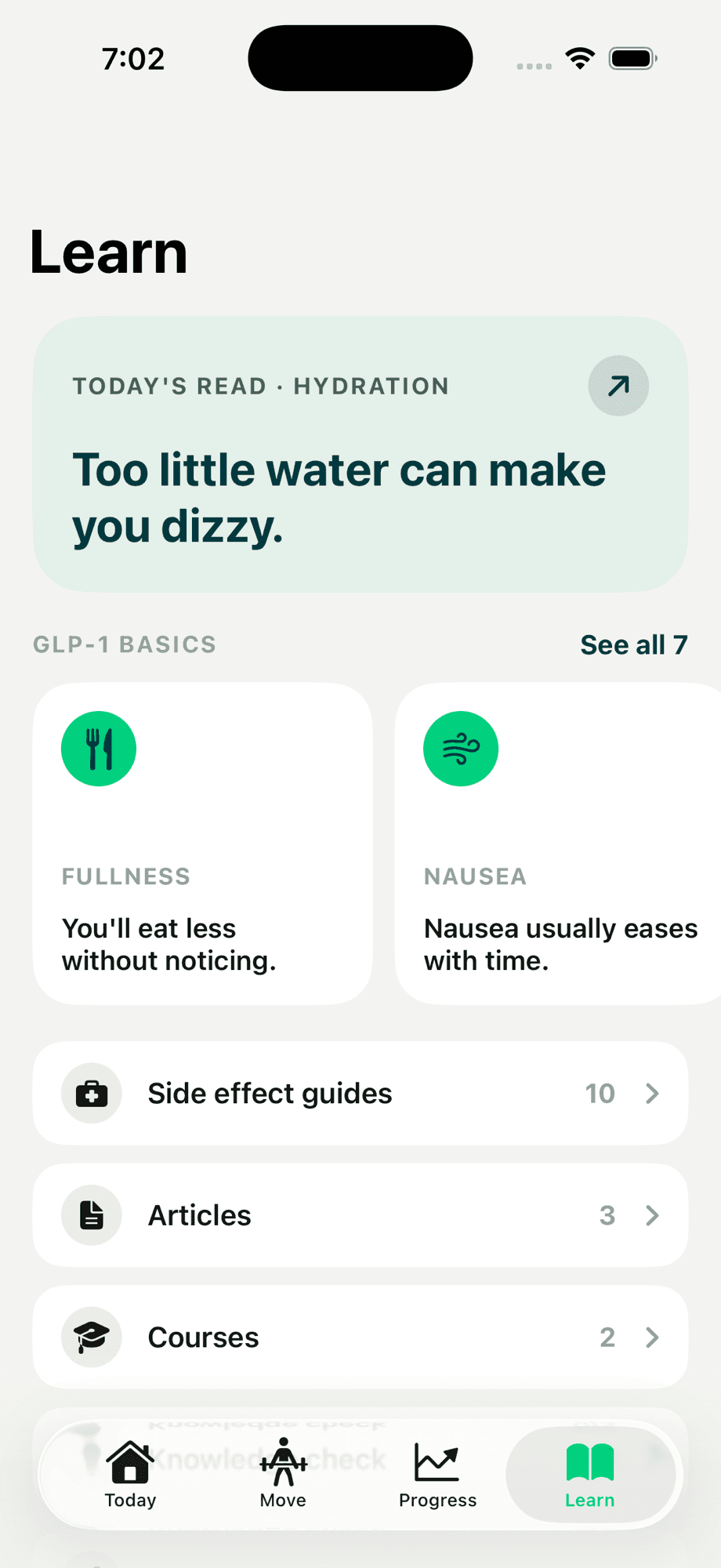 Sculpi Learn screen