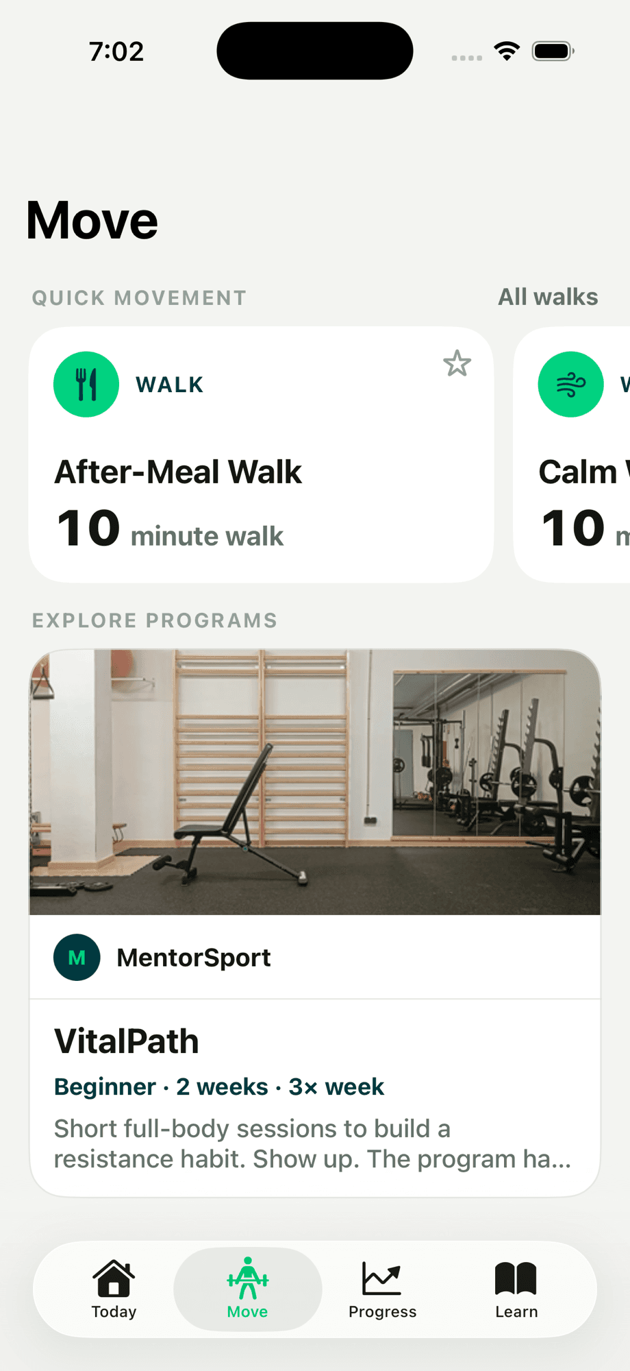 Sculpi Move screen